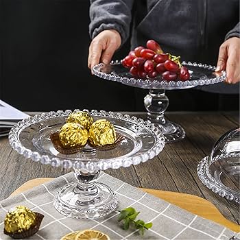 Amazon｜ケーキスタンド ガラス製、ケーキ 台（小） アフタヌーン