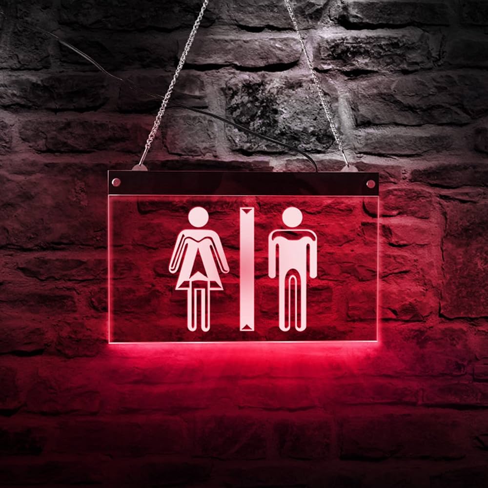 Amazon | ネオンサイン LED ネオンライト 「トイレ標識」 看板 店舗