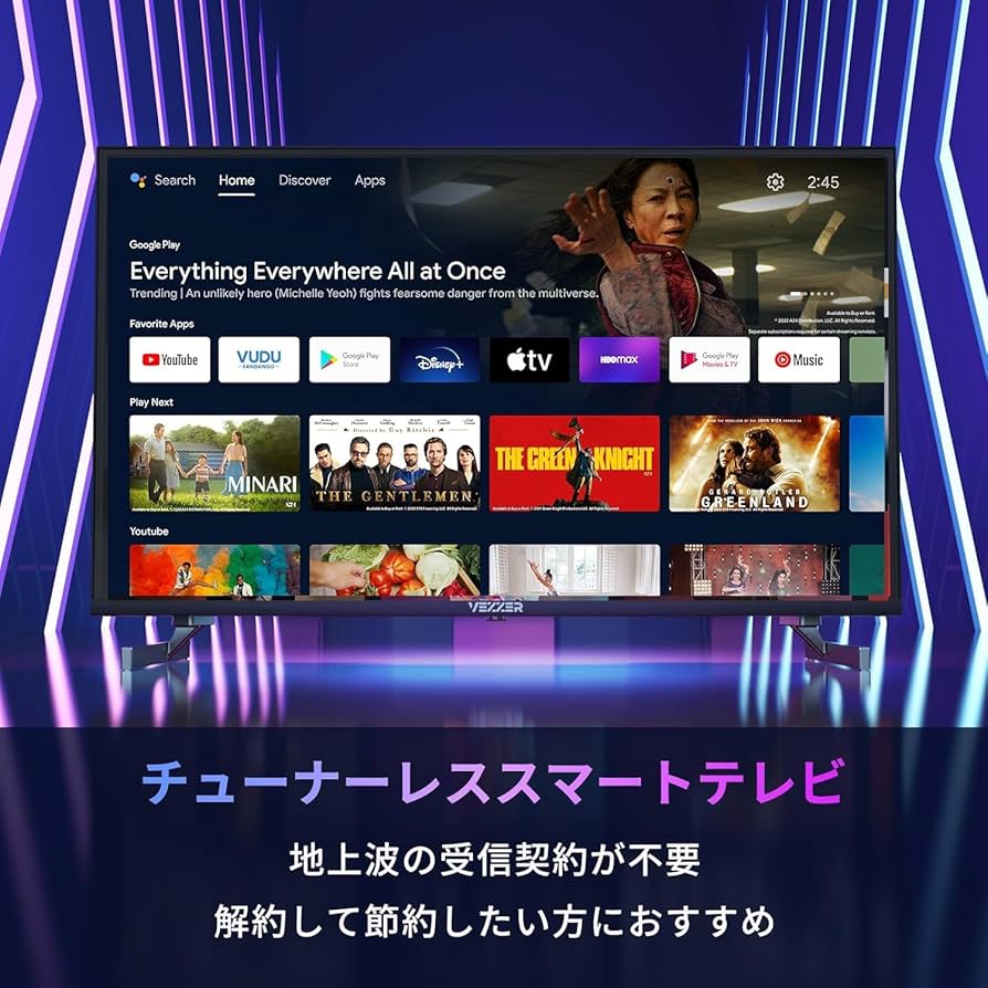 Amazon.co.jp: VEZZER テレビ 32V型インチ 2K Google TV ネット動画