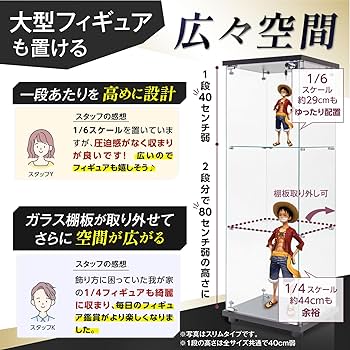 Amazon.co.jp: 生活グッズラボ ショーケース ガラスケース 2段両扉