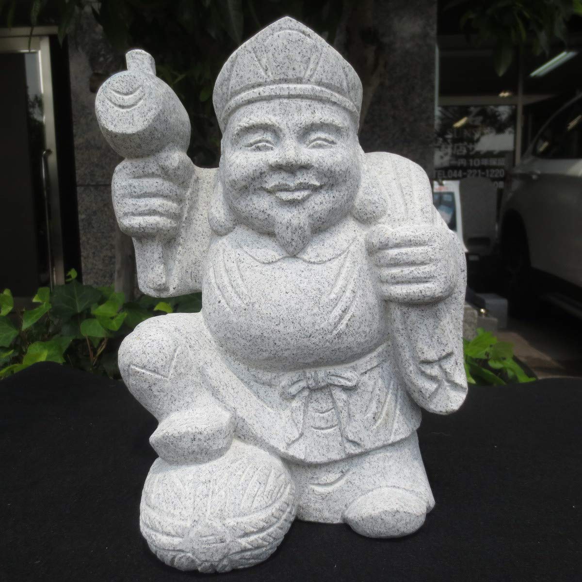 Amazon.co.jp: 大黒天（大） 大黒様 置物 オブジェ 縁起物 雑貨 御影石