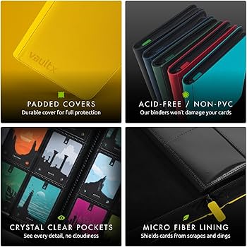 Amazon.com: Vault X 4 Pocket Trading Card Zip Binder, 160 cards