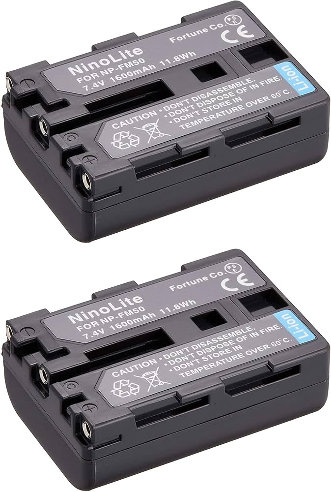 Amazon | 【バッテリー 2個セット】 SONY NP-FM50 互換 バッテリー