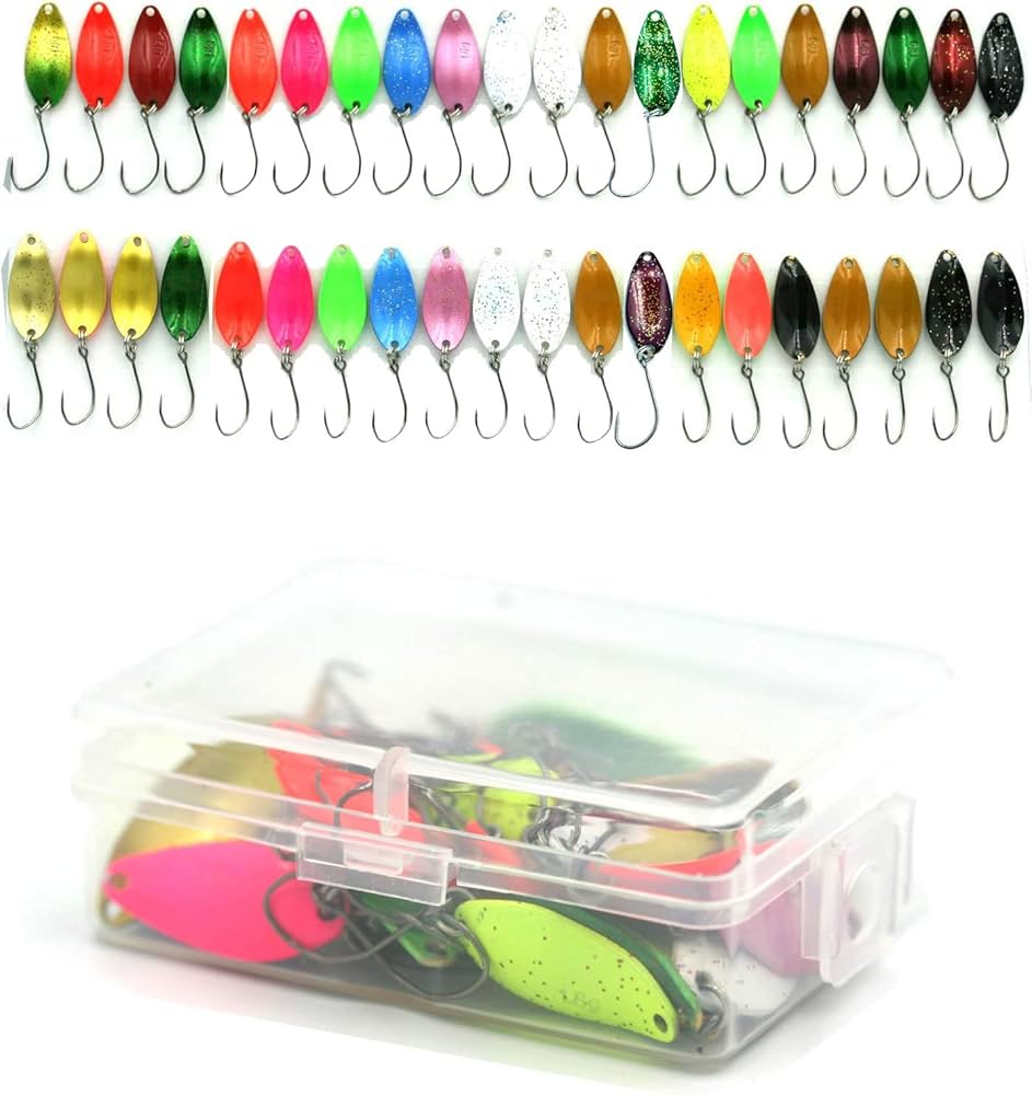 Amazon.co.jp: 釣り【Blue Ocean】スプーン ルアー セット 1.8g (40個