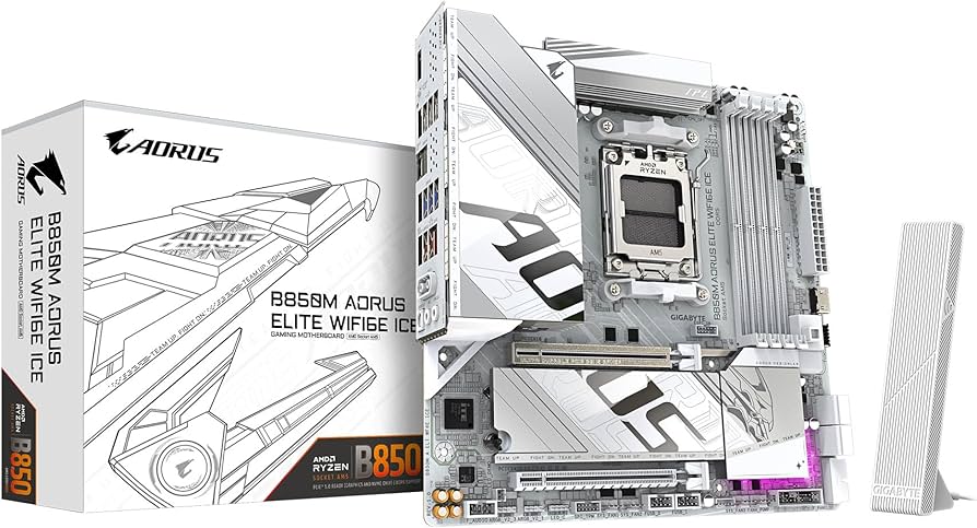 Amazon.com: GIGABYTE B850M AORUS Elite WIFI6E ICE AMD AM5 mATX