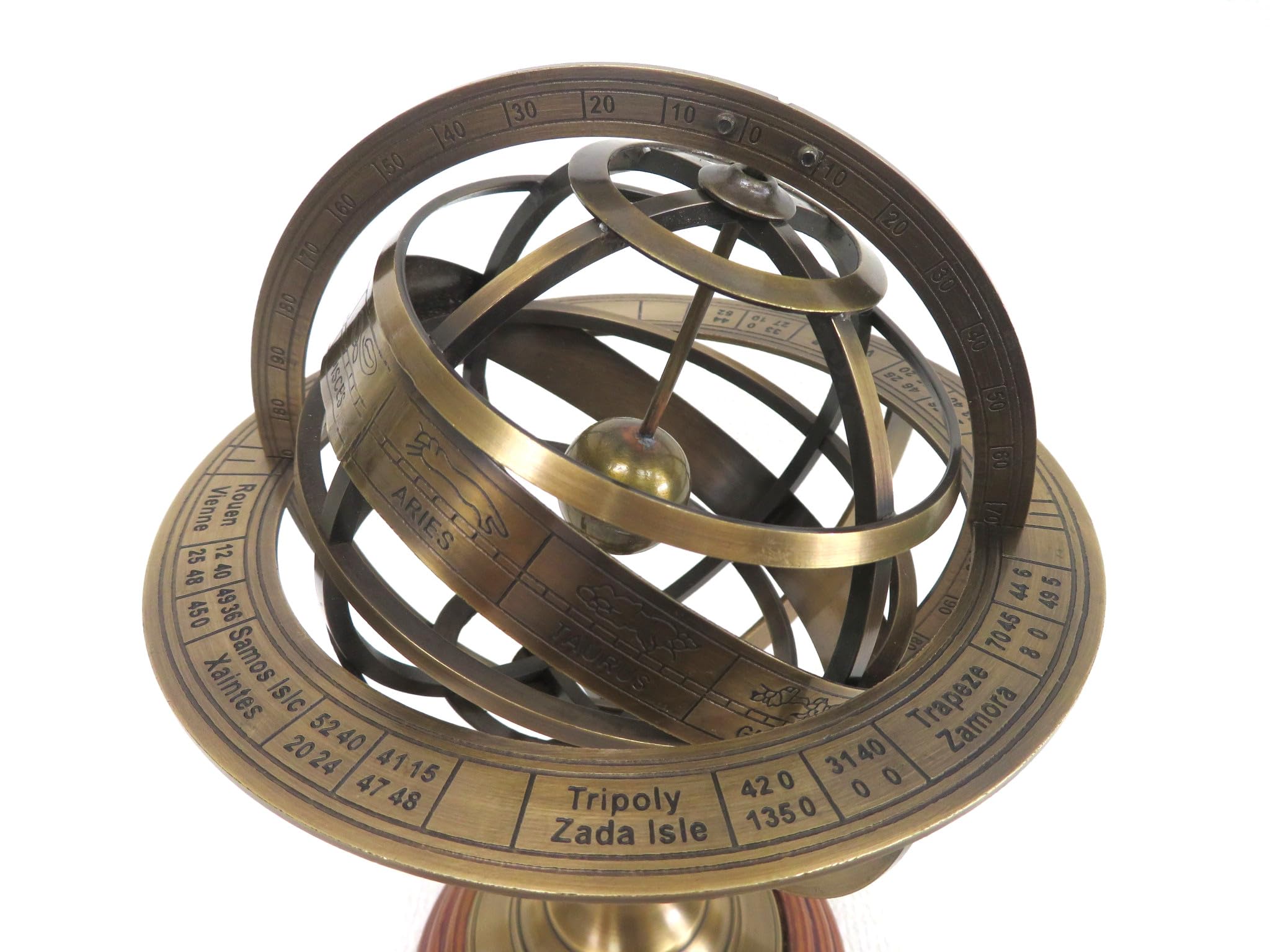 Amazon.co.jp: ブラス製 アーミラリースフィア 天球儀 高さ28.5cm