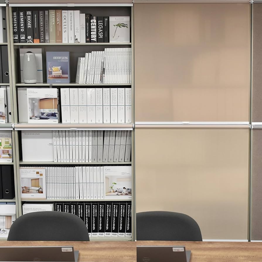 Amazon.co.jp: ロールスクリーン ベージュ 幅90cm 丈180cm マグネット