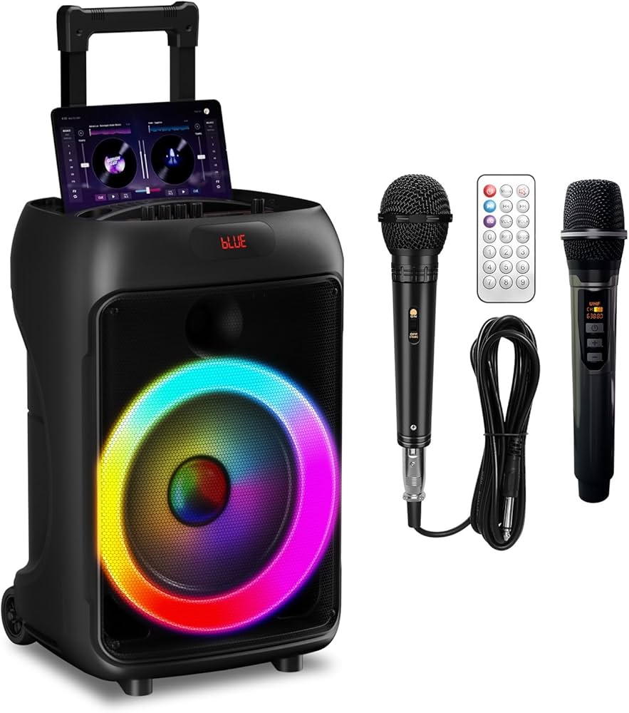 Amazon | ワイヤレスマイク スピーカーセット Bluetooth5.3対応 40W大