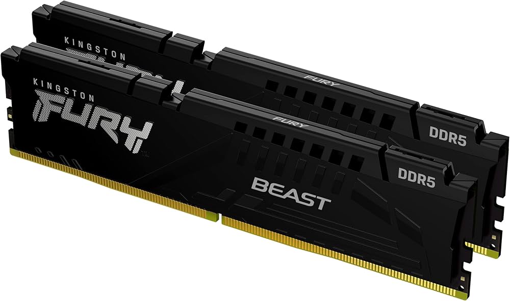 Kingston FURY Beast 16GB (2x8GB) 5200MT/s DDR5 CL40 Desktop Memory