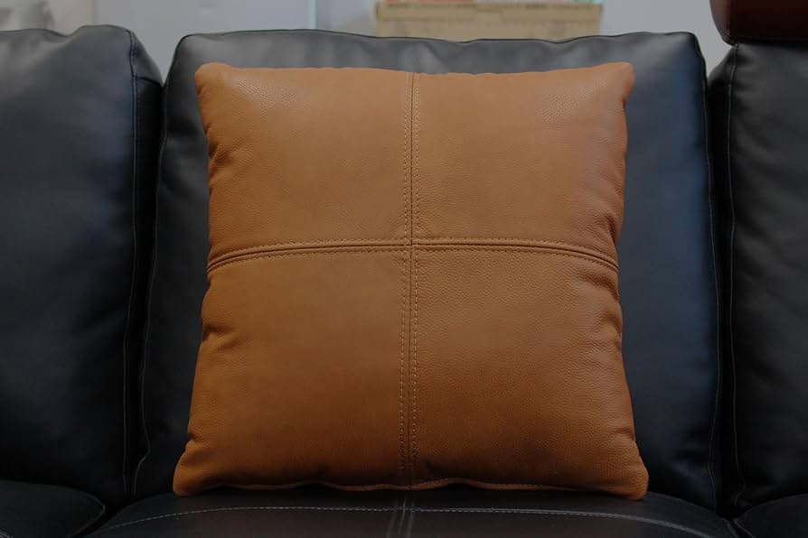 Amazon.co.jp: 上質な高級本革クッション 総革クッション 45cm正方形