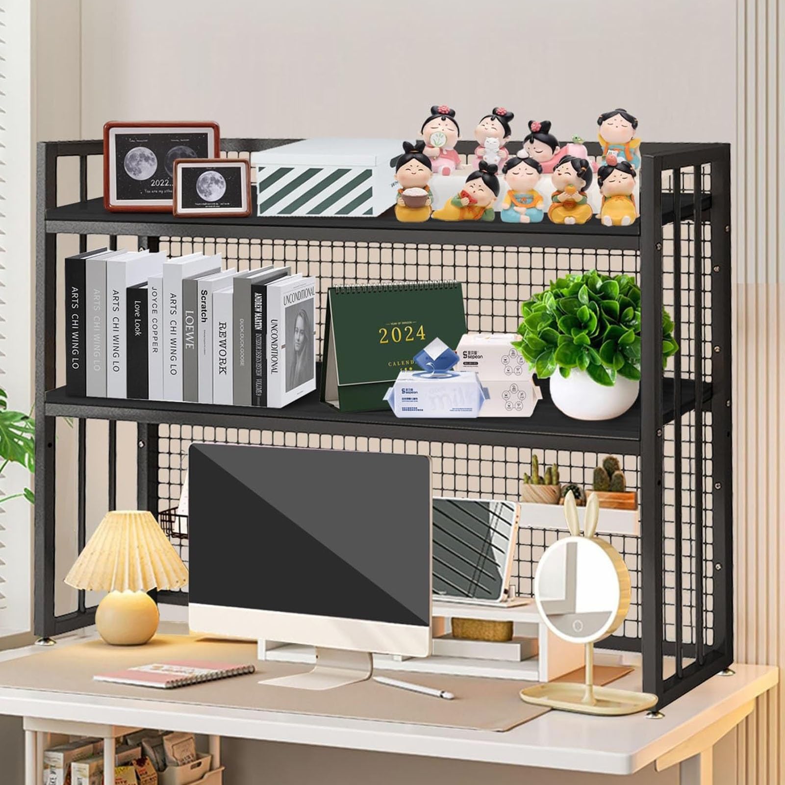 Amazon.co.jp: デスク上置き棚 - コンピューターデスク用デスクトップ