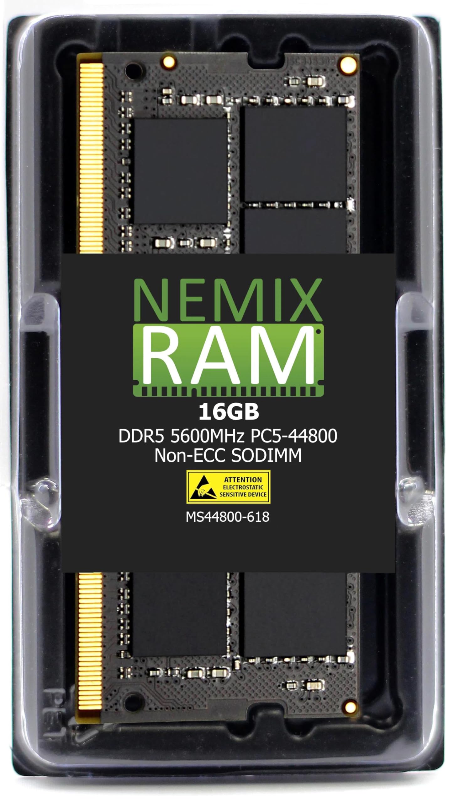 NEMIX RAM 16GB (1X16GB) DDR5 5600MHz PC5-44800 1Rx8 1.1V CL46 262