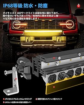 Amazon.co.jp: ブレイブ・ウェイ ledライトバー 車 薄型 38インチ