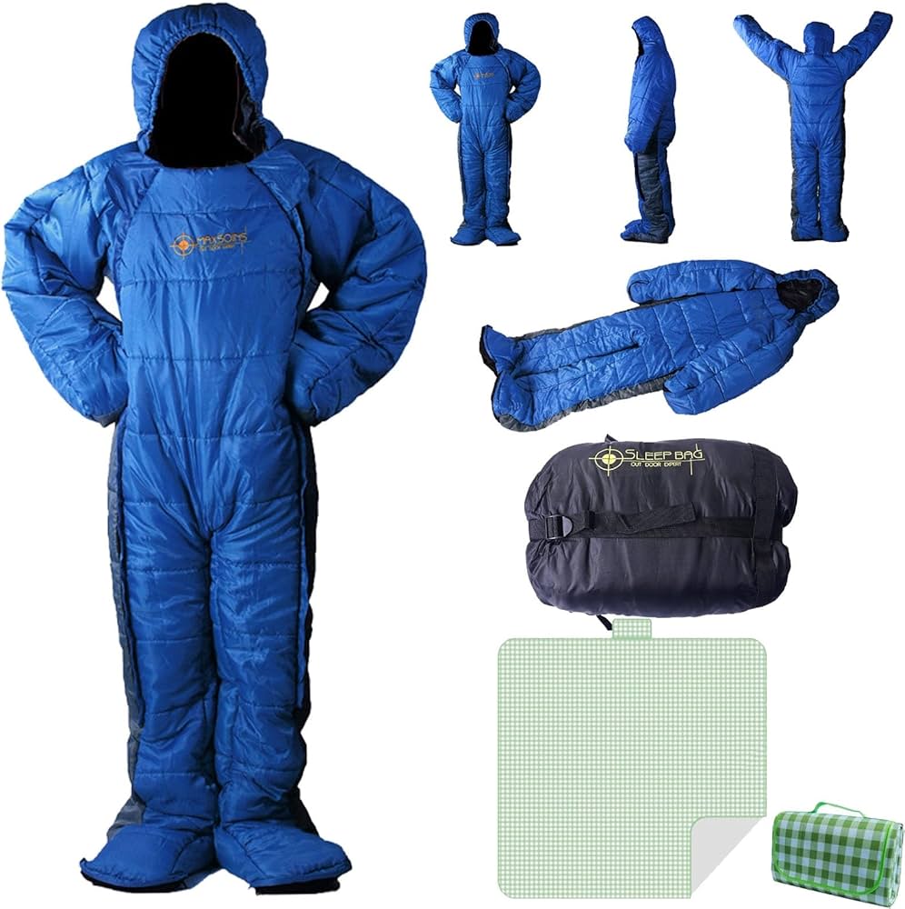 Amazon.co.jp: 着る寝袋 モモンガ 歩ける動ける寝袋 冬用シュラフ 超