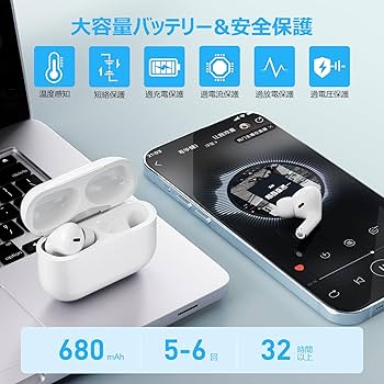 Amazon.co.jp: Mounno 【2024最新型】充電ケース、Airpods Proとの互換