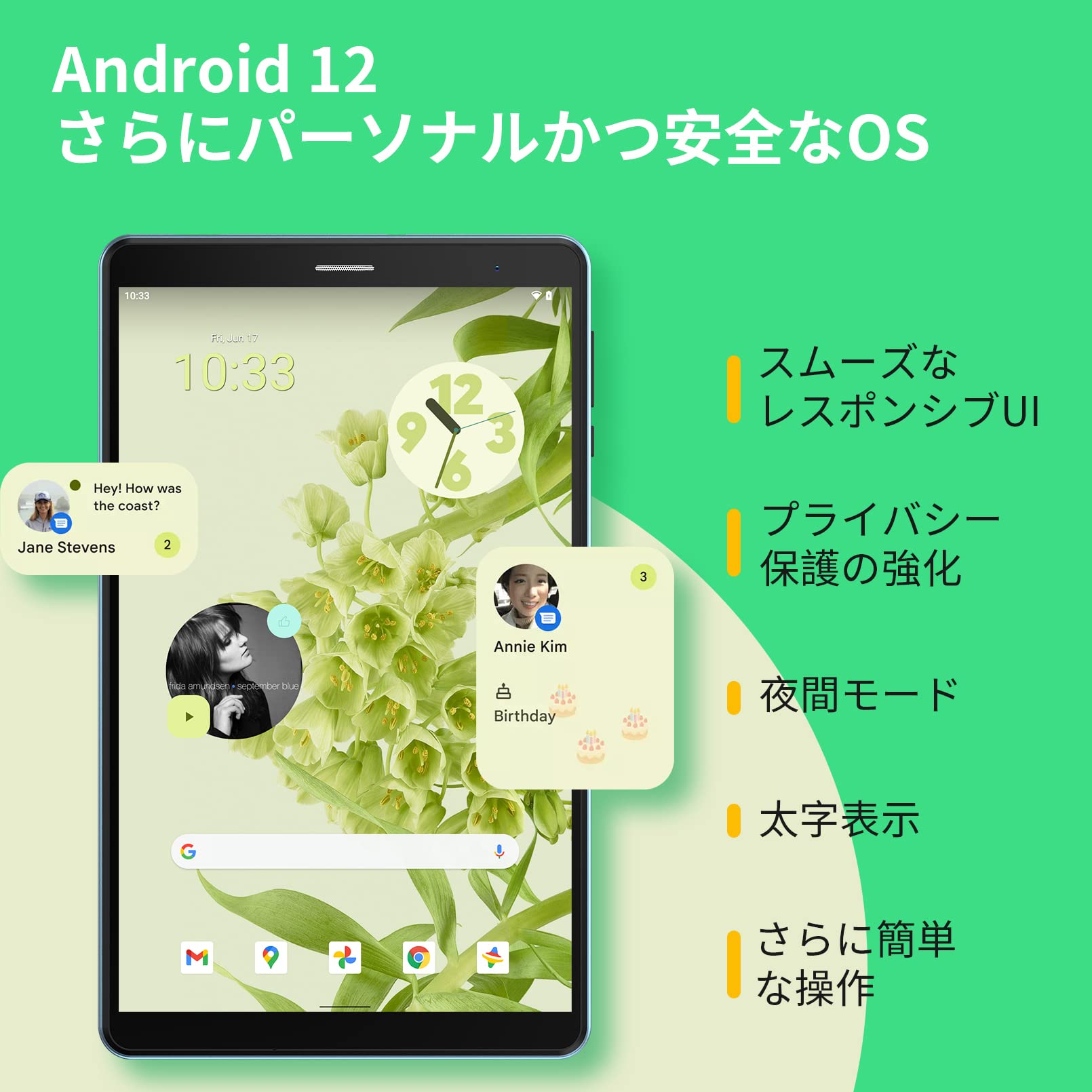 Amazon.co.jp: Android 12 タブレット 8インチ Headwolf Fpad2