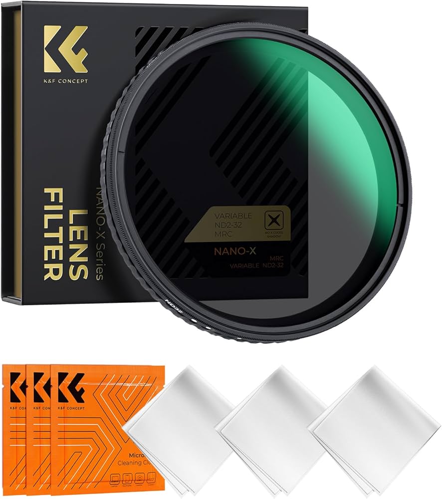 Amazon | K&F CONCEPT 52mm 可変NDフィルター ND2-ND32 X状ムラなし