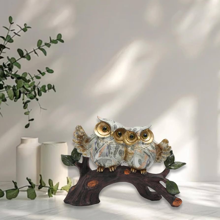 美品】フクロウ 陶器 イタリア 置物 インテリア 工芸品 美術品 A1035