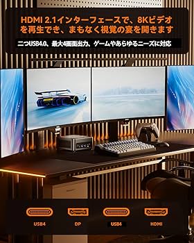 Amazon.co.jp: AOOSTAR GEM12ミニPC ryzen9 6900HX Radeon 680M 32G