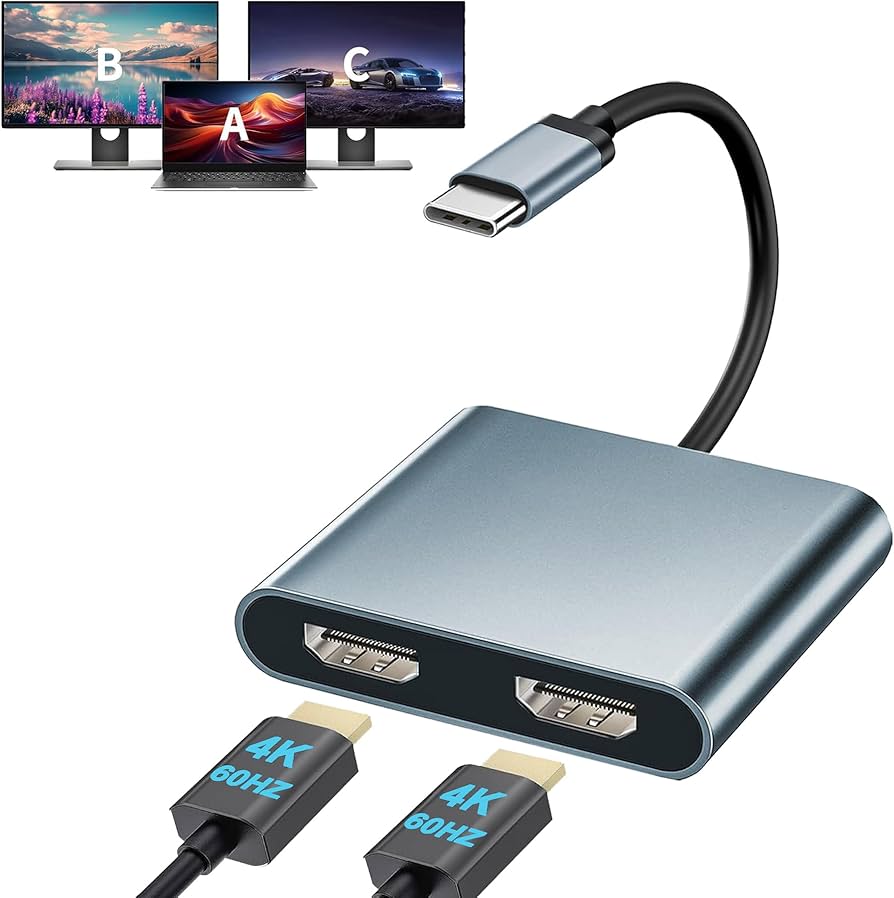 Amazon | USB C デュアル HDMI 変換アダプタ ハブ Type C マルチ
