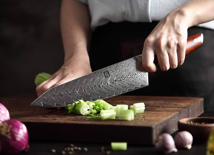 Amazon | XINZUO 21cmダマスカス鋼 Kiritsukeシェフナイフ、スーパー