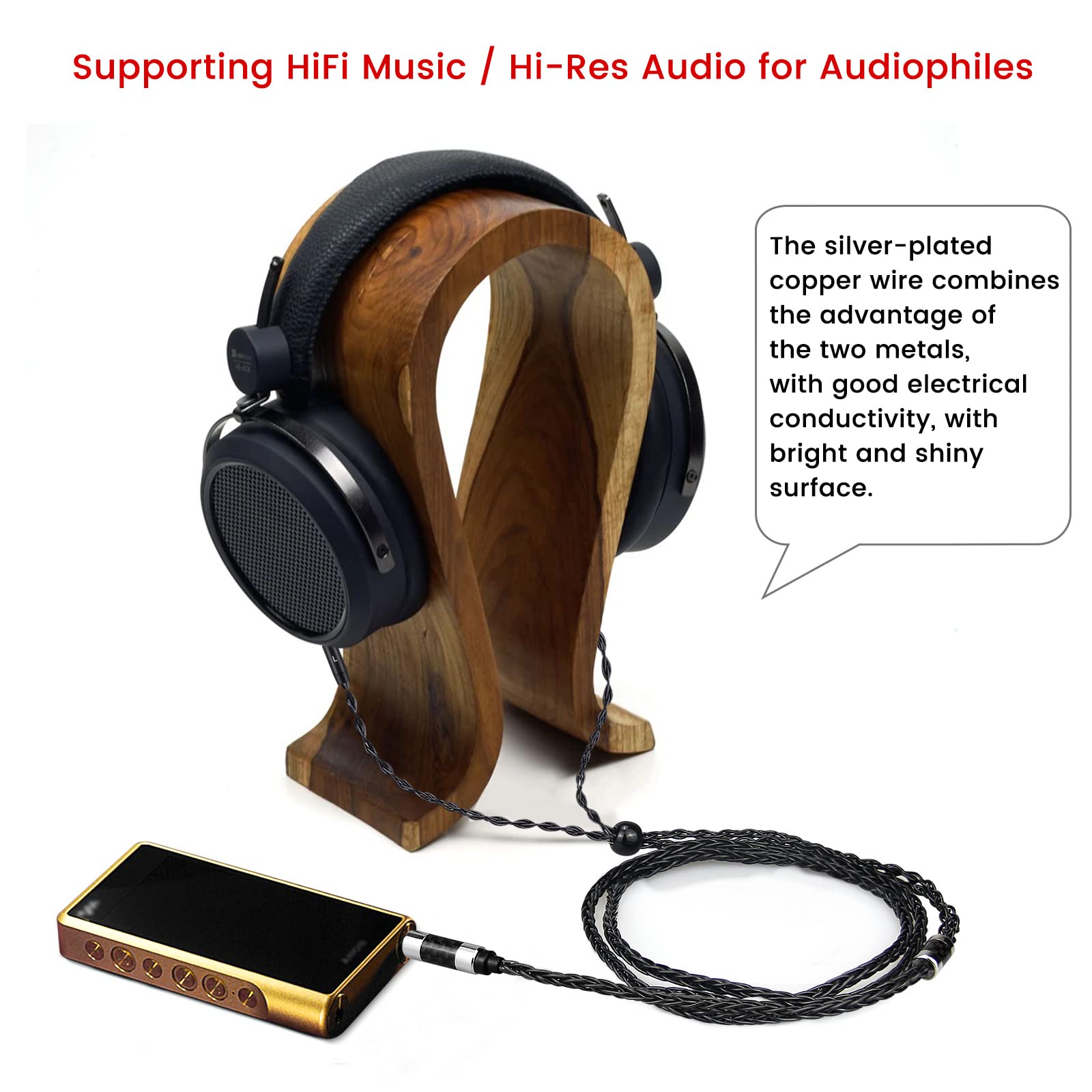Amazon | weishan バランスケーブル 交換用 Hifiman Sundara、HE4XX