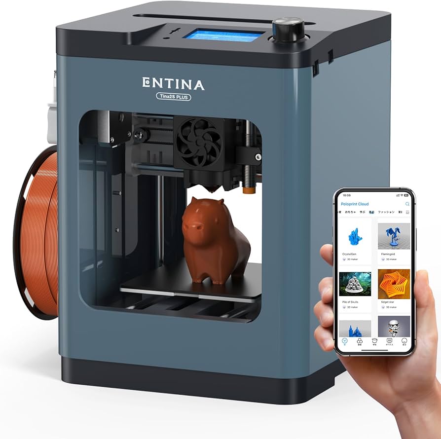 Amazon | Entina 3Dプリンター TINA2 Plus、高速高精度250mm/s自動