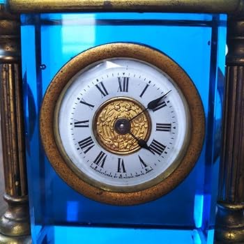 Amazon.co.jp: 精工舎 ウランガラス ブルー 宮形 置時計 時計 : ホーム