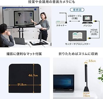Amazon | サンワダイレクト スキャナー USB書画カメラ 【Zoom/Skype
