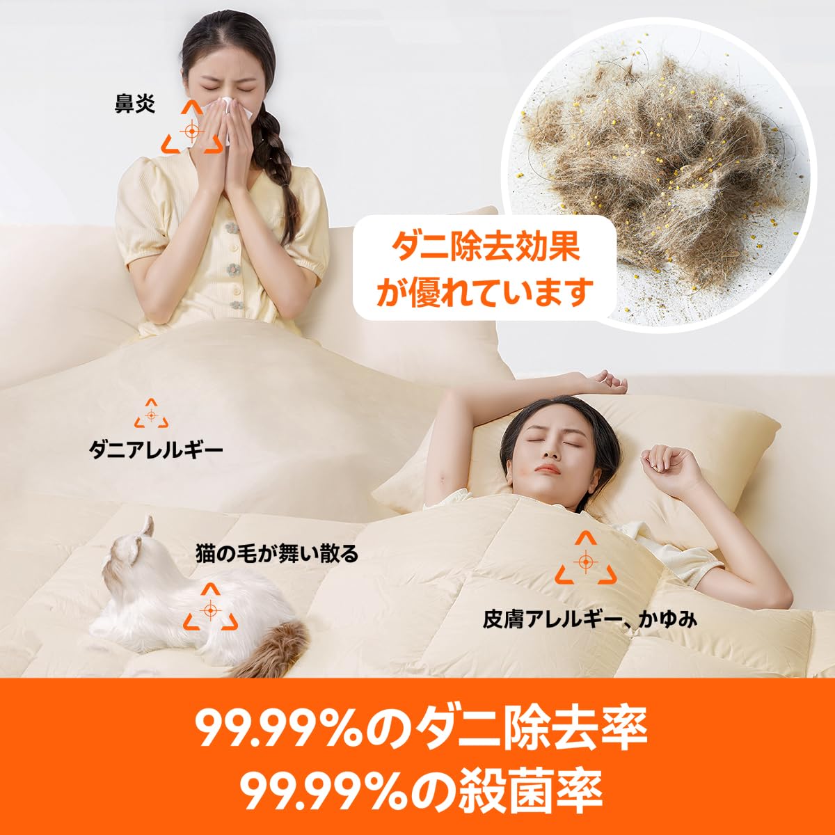 Amazon | UWANT 布団クリーナー UVダニ掃除機 12Kpa強力吸引 パワフル