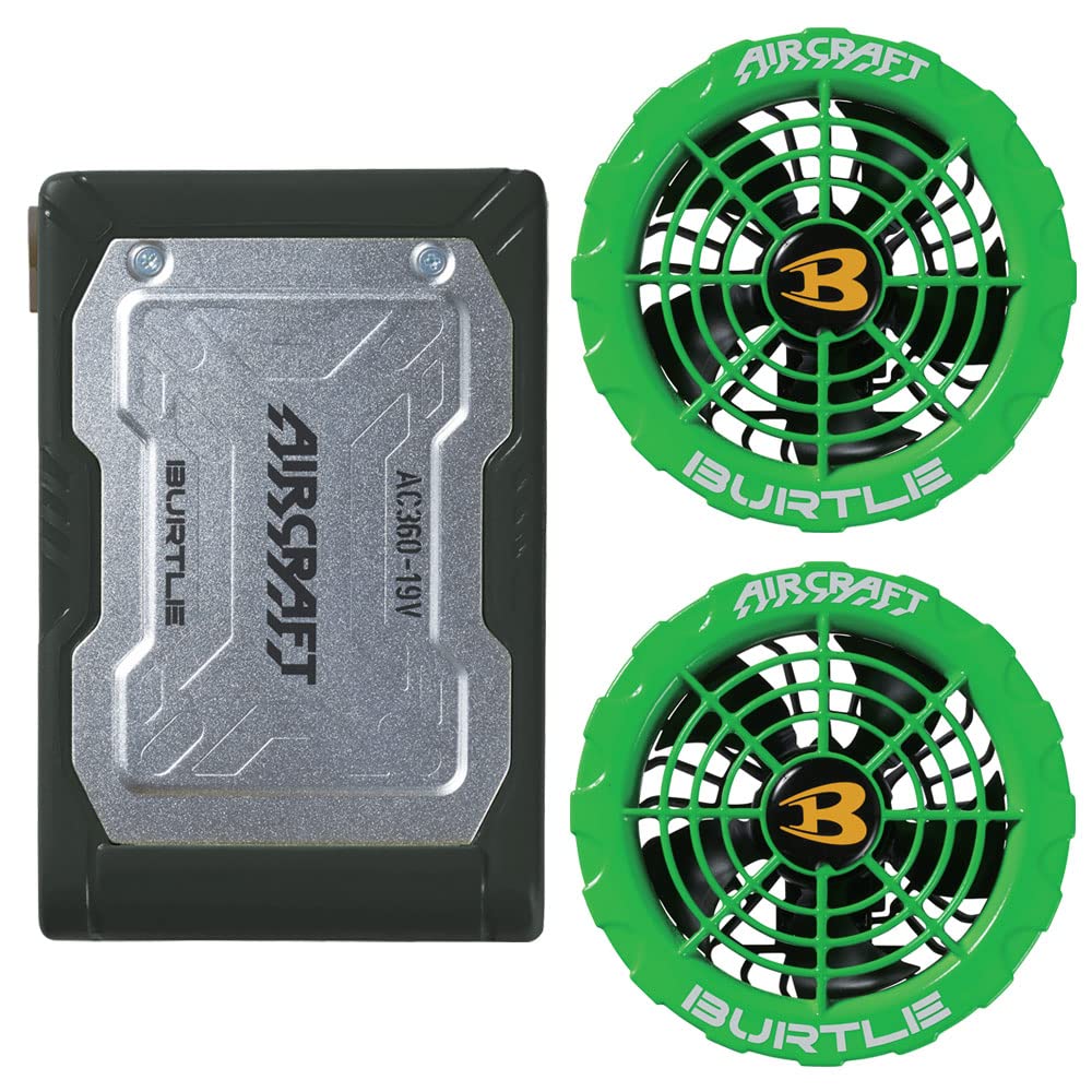 Amazon.co.jp: バートル BURTLE ライムファン＋新型19V緑バッテリー