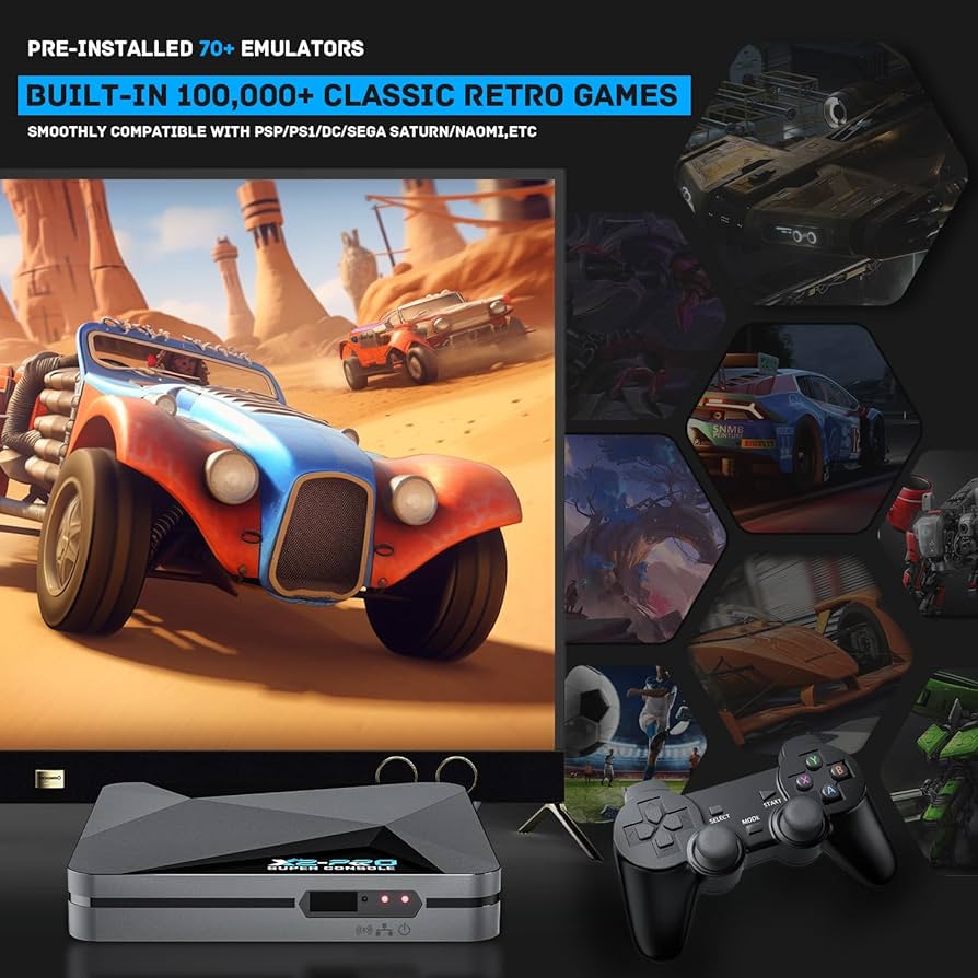 Kinhank 2TB External Hard Drive with 120000+Retro Games,Batocera