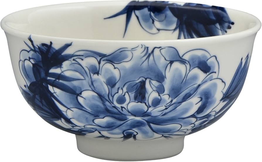 Amazon｜京焼 清水焼 陶あん窯 飯碗 大 染花牡丹 kta548-01｜飯碗
