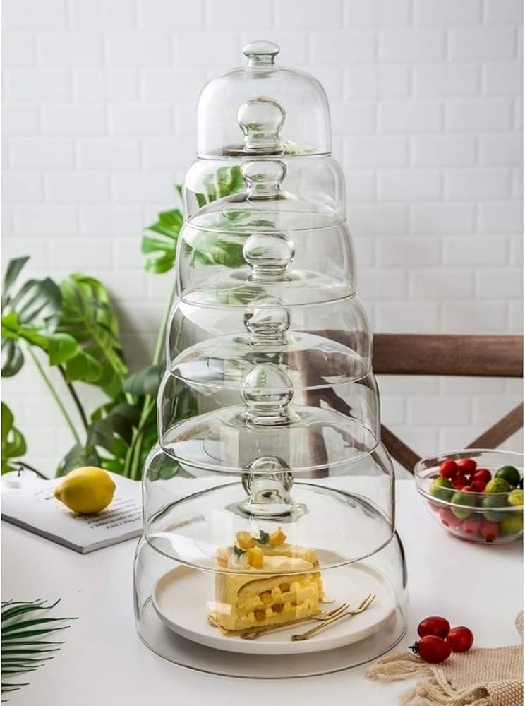 Amazon｜Yubbuio13/16/18/21/23/24/26/28/30cmのケーキドーム、ガラス
