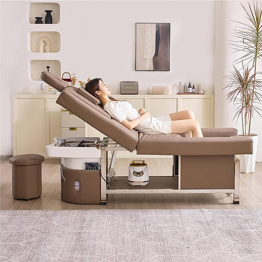 Amazon.co.jp : 電動背もたれ昇降式シャンプーベッド、燻蒸スパ洗面台