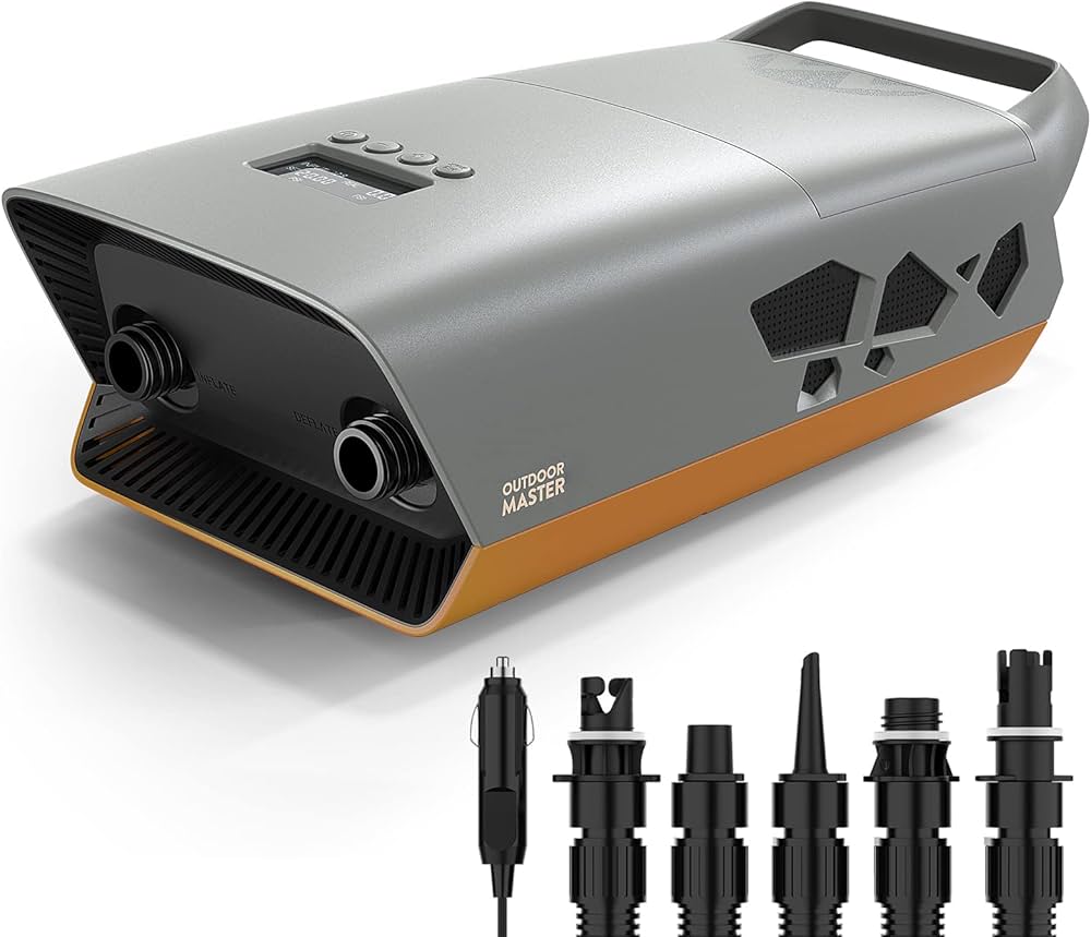 Amazon.co.jp: OUTDOORMASTER電動エアーポンプ 空気入れ 空気抜き 日光