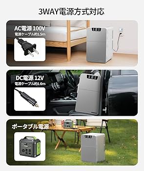 Amazon | EENOUR 冷温庫 20L ミニ冷蔵庫 ポータブル 保冷庫 小型 2ドア