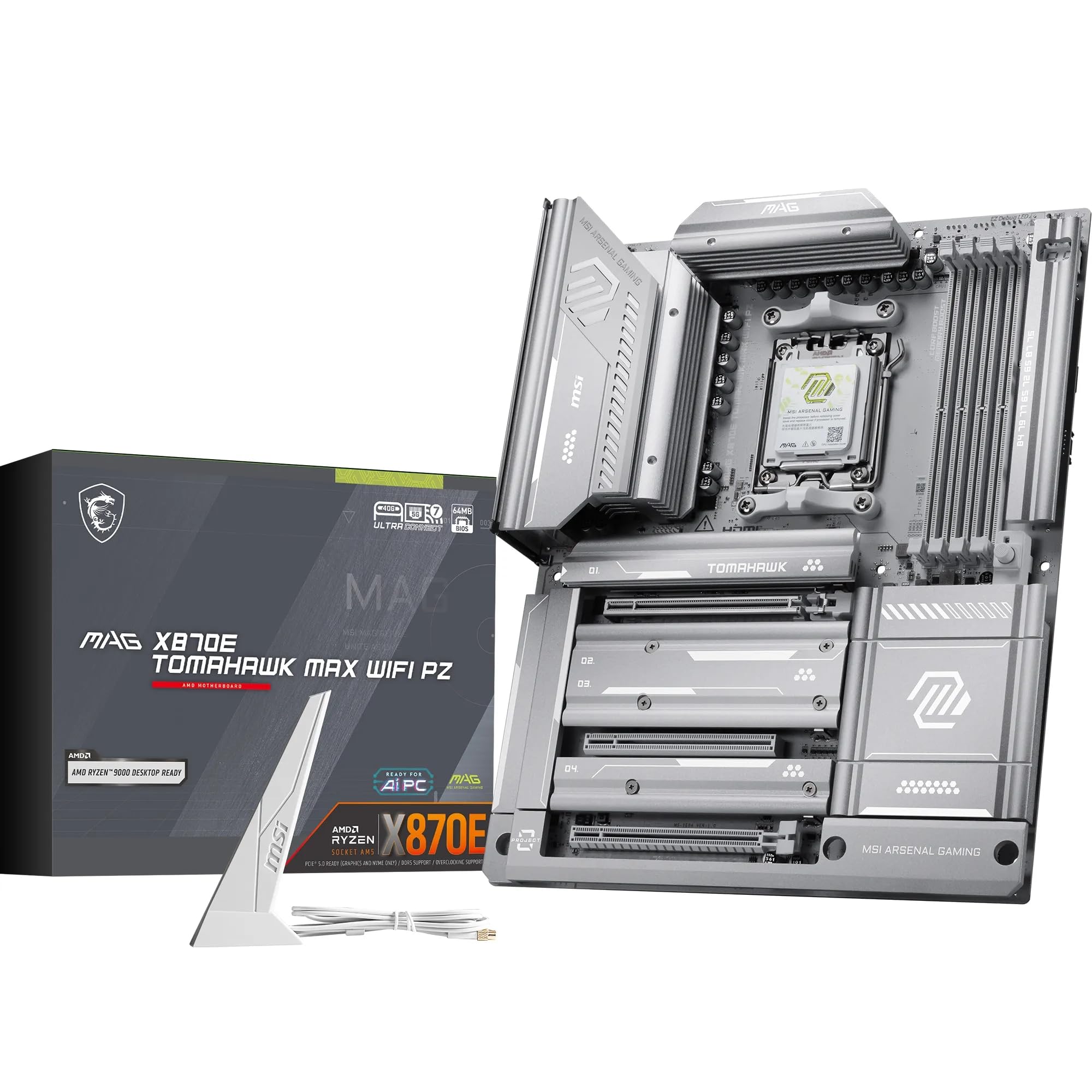 Amazon.com: MSI MAG X870E Tomahawk MAX WiFi PZ Motherboard, ATX