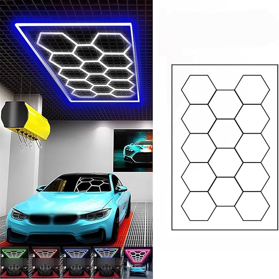 Amazon.co.jp : ガレージ用六角形ledライト,六角形 ライト ガレージ,六