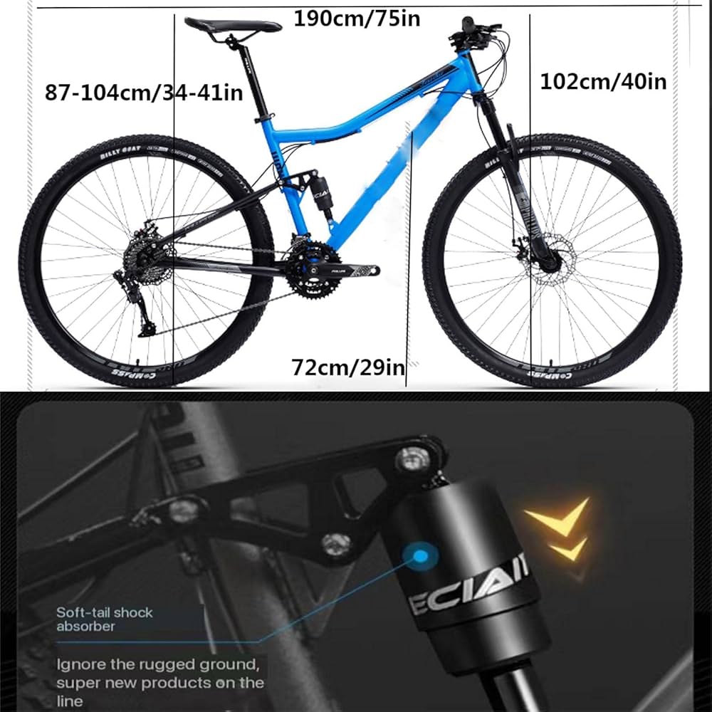 Amazon | 29 インチ自転車フレーム フルサスペンション マウンテン