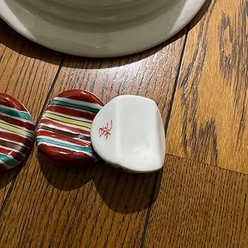 Amazon.co.jp: 魯山人写 九谷焼 色絵間道文深盛皿揃五客 箸置揃五客 九