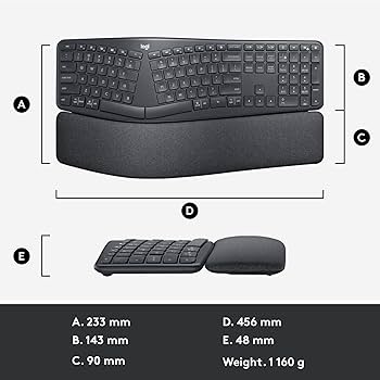 Amazon | Logitech Ergo K860 Wireless Ergonomic Keyboard with Wrist