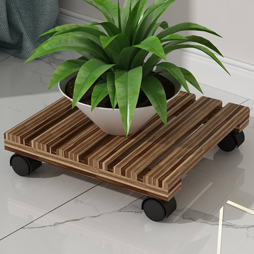 Amazon.co.jp: [GZGZ] 木製鉢置き キャスター付 30*30 プランター