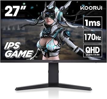 Amazon.co.jp: KOORUI ゲーミングモニター 27インチ モニター 170Hz