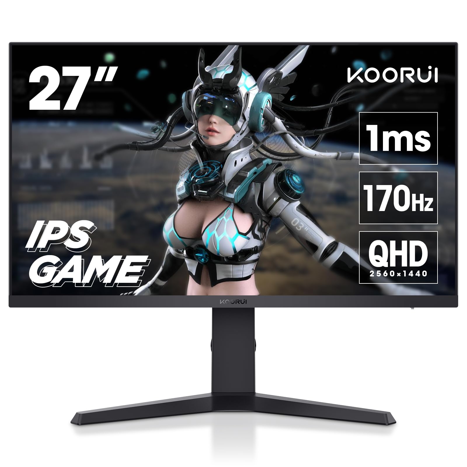 Amazon.co.jp: KOORUI ゲーミングモニター 27インチ モニター 170Hz