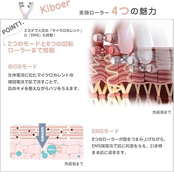 Amazon | Kiboer 美顔ローラー 小顔ローラー Y字型 左右対称