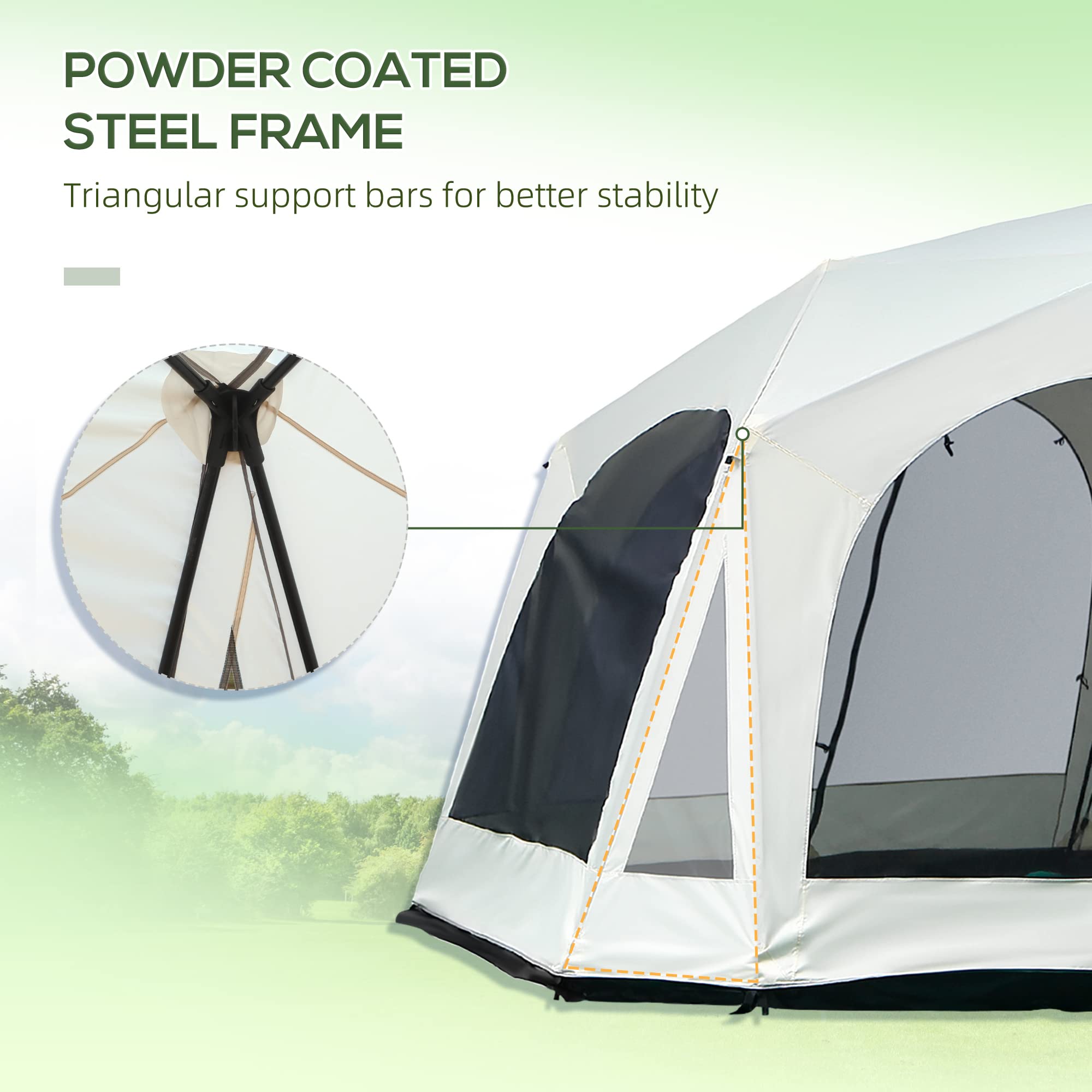 Amazon.co.jp: Outsunny (アウトサニー) 20人用 キャンプテント