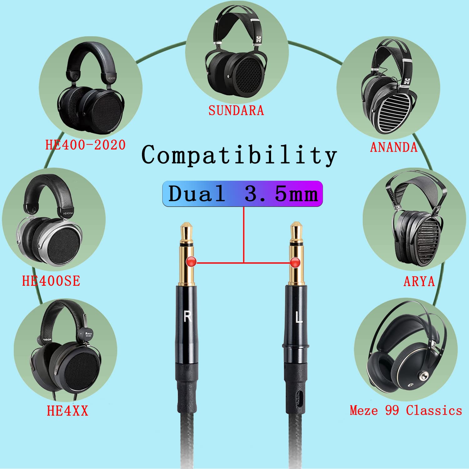 Amazon | FAAEAL バランスケーブル交換用 Hifiman Sundara HE4XX