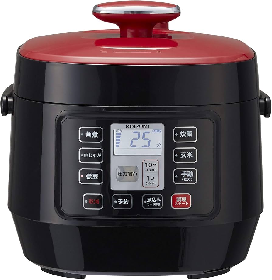 Amazon | コイズミ マイコン電気圧力鍋 1.6L 5種類自動メニュー
