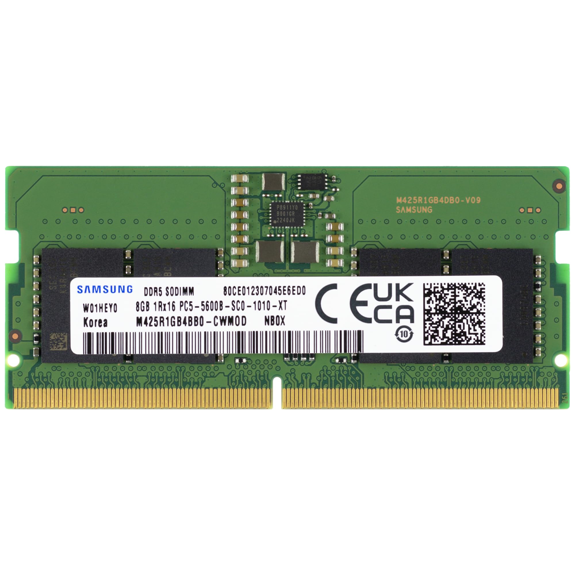 Samsung 8GB DDR5 5600MHz PC5-44800 CL46 SODIMM 1Rx16 Single Rank